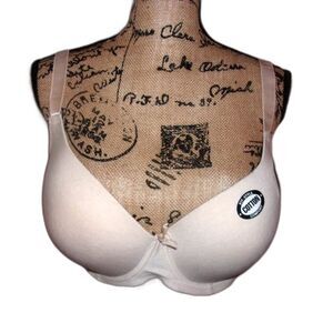 Sofra Light Beige Full Cup Plain Cotton 42D Bra NWT